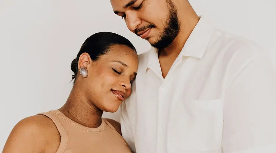 Man and woman standing together