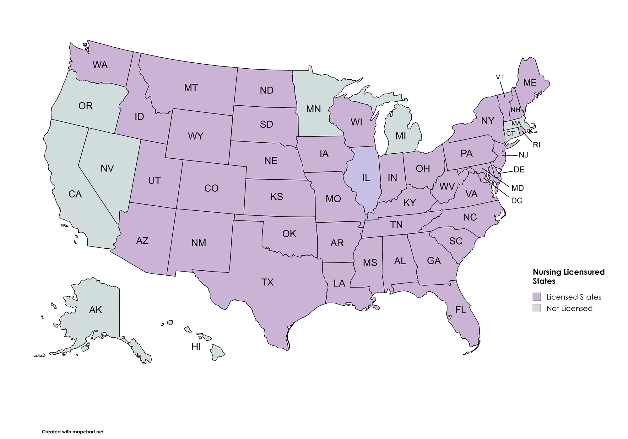 Intimate Pathways Nursing Licensured States